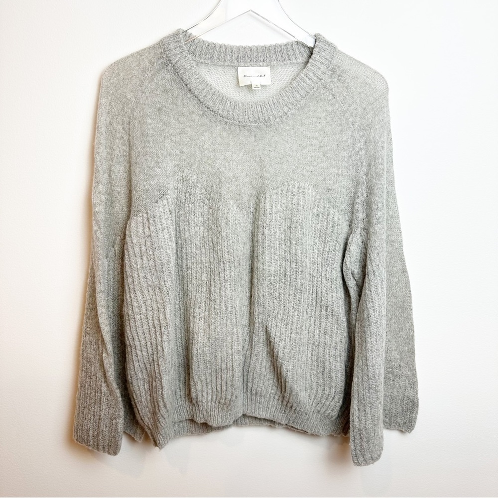 Line & Dot | Revolve Mohair Wool Blend Gray Sweater